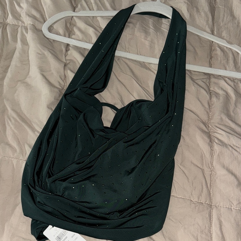 Windsor Dark Green Halter Top